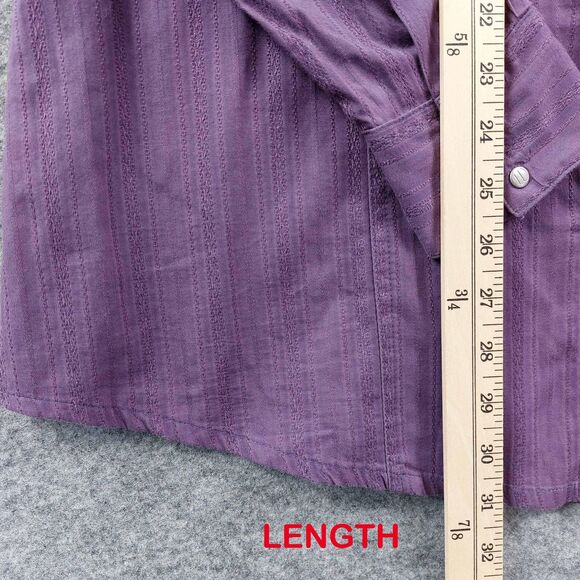 Wrangler Shirt Womens XL Western Metal Snaps Embroidered Rodeo Cowgirl Bling - Picture 6 of 10